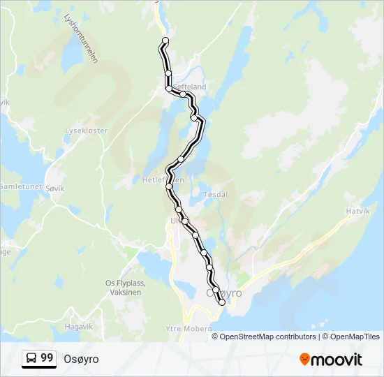 99 Bus Line Map