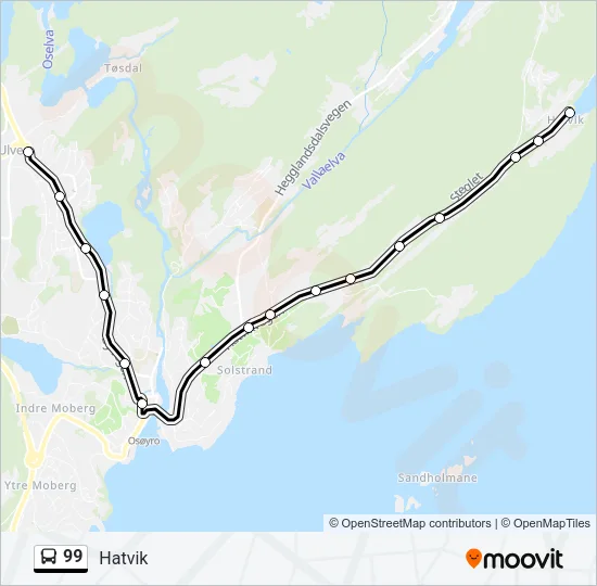 99 Bus Line Map