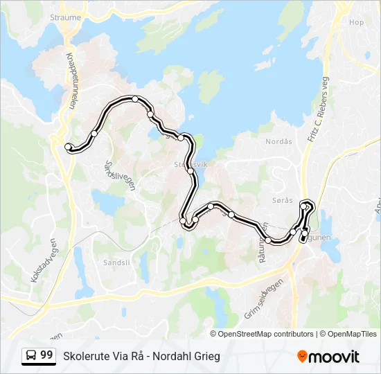 99 Bus Line Map