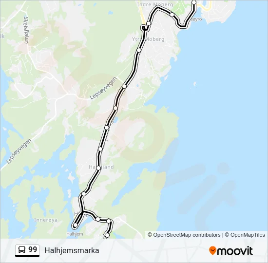 99 Bus Line Map