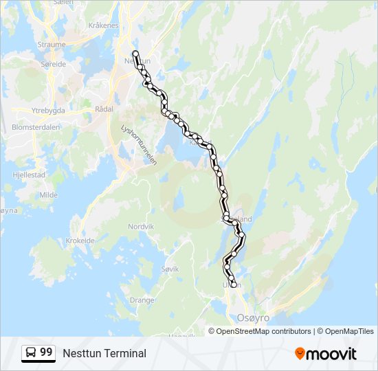 99 bus Line Map