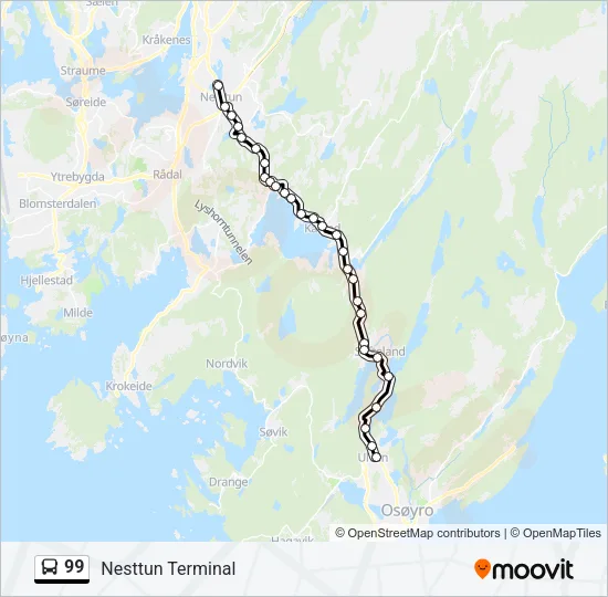 99 Bus Line Map