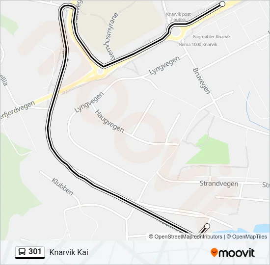 301 Bus Line Map