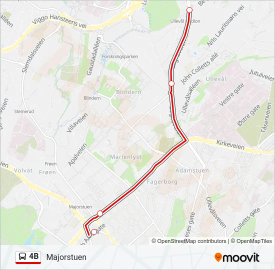4B Bus Line Map