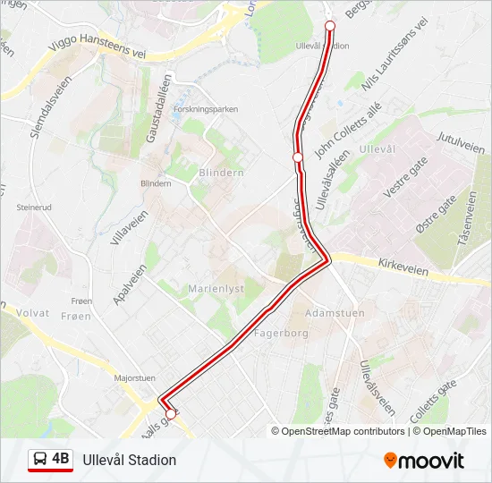 4B Bus Line Map