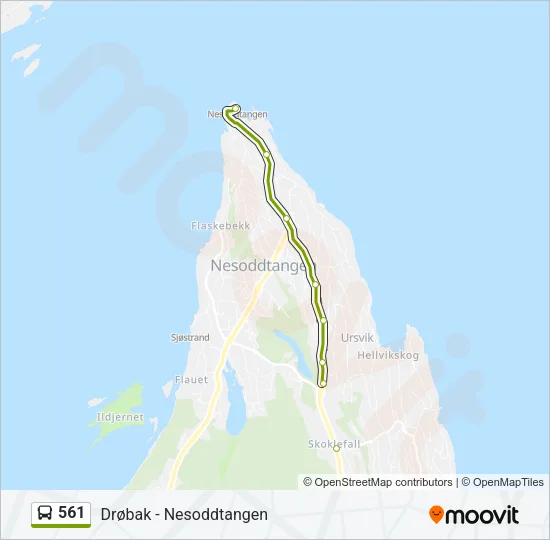 561 Bus Line Map