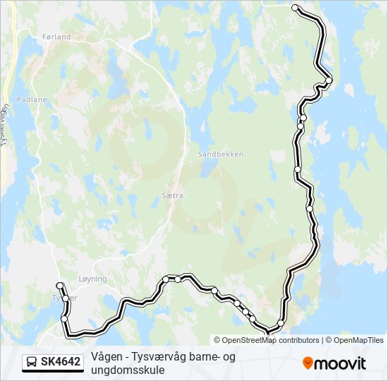 SK4642 buss Linjekart