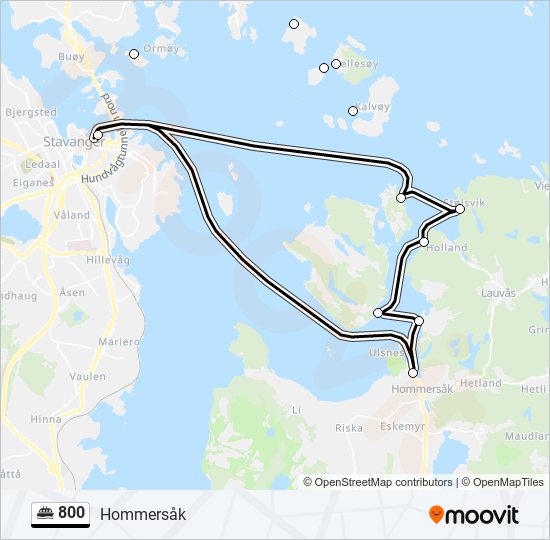 800 ferje Linjekart