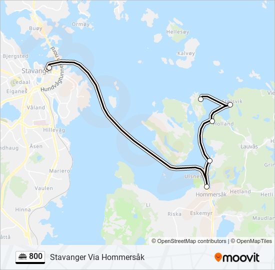 800 ferje Linjekart