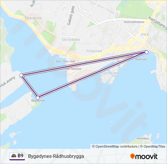 B9 Ferry Line Map