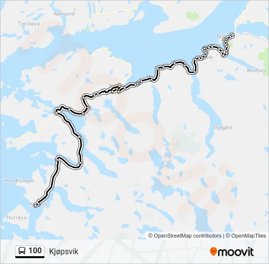 100 Bus Line Map