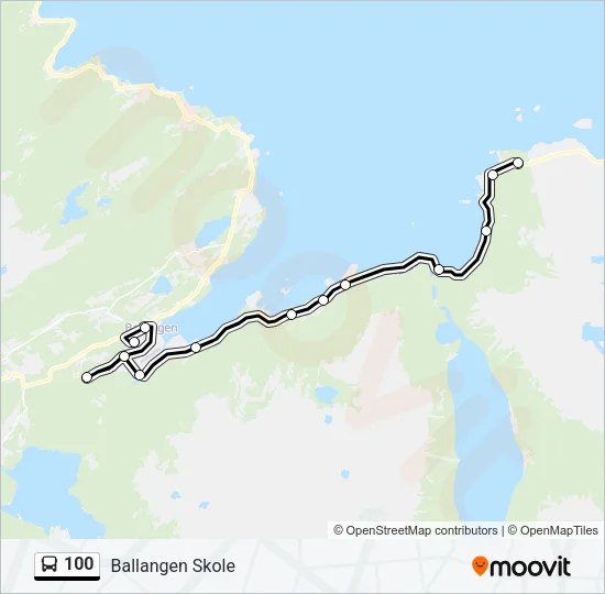 100 Bus Line Map