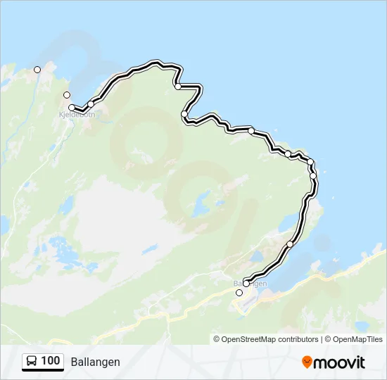 100 Bus Line Map
