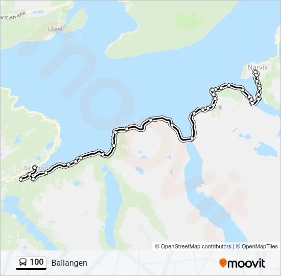 100 Bus Line Map