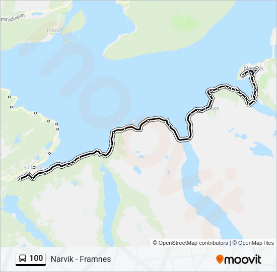 100 Bus Line Map