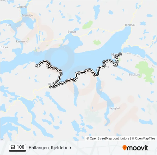 100 Bus Line Map