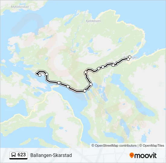 623 Bus Line Map