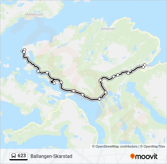 623 Bus Line Map