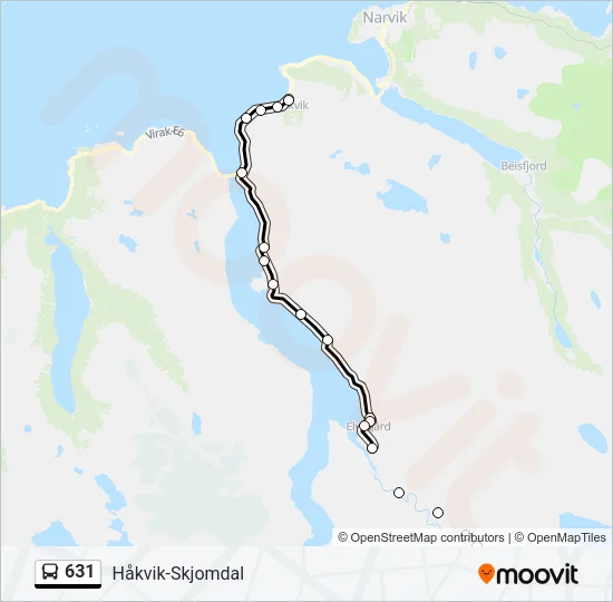 631 Bus Line Map