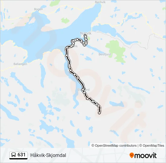 631 Bus Line Map