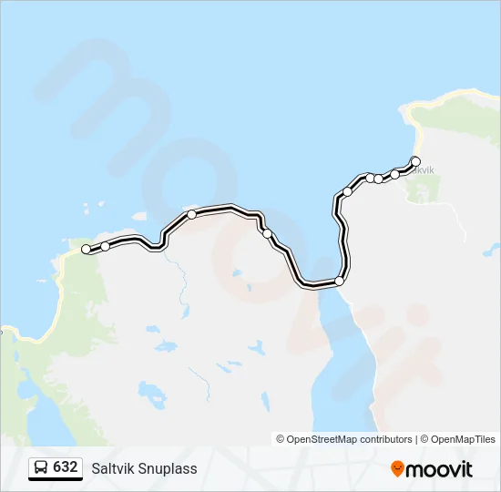 632 Bus Line Map