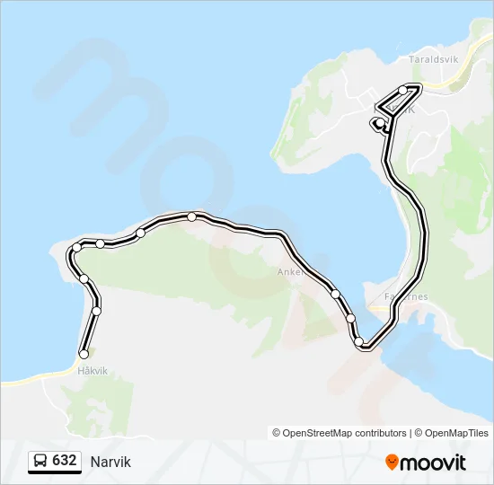 632 Bus Line Map