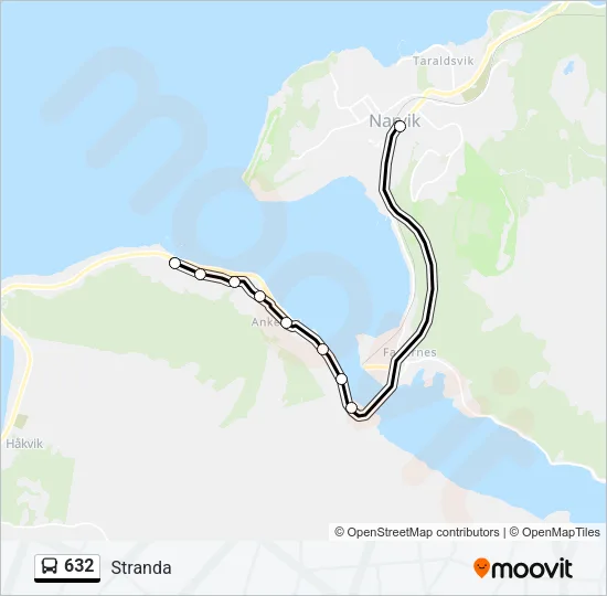 632 Bus Line Map