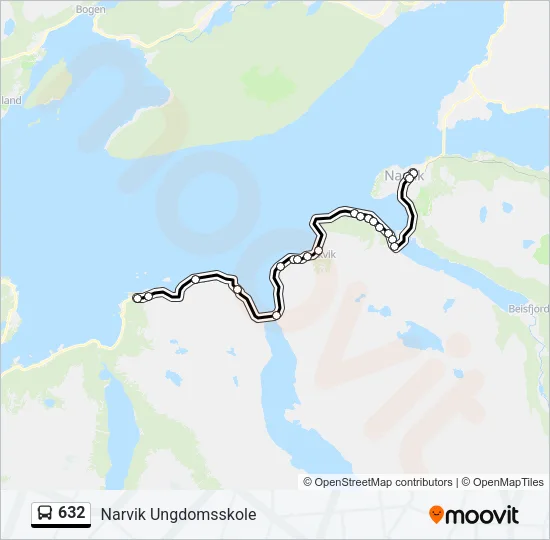 632 Bus Line Map