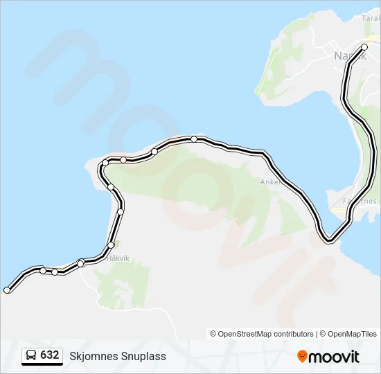 632 Bus Line Map