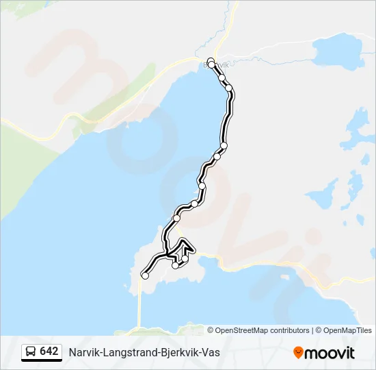 642 Bus Line Map