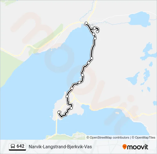 642 Bus Line Map