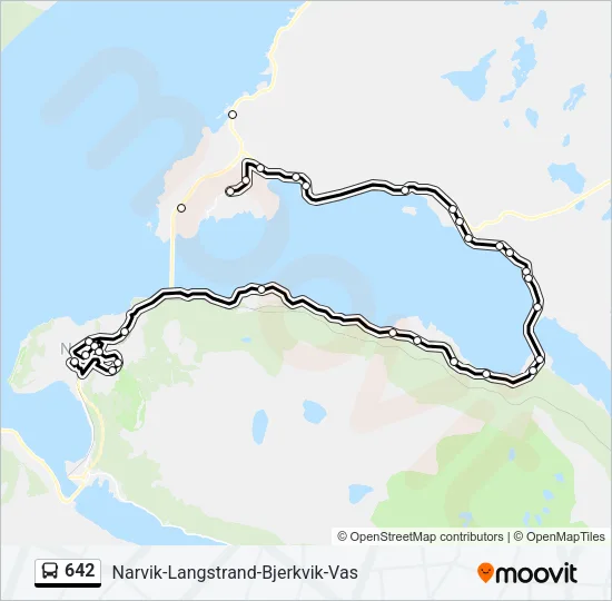 642 Bus Line Map