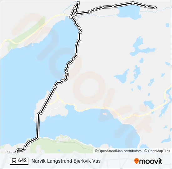 642 Bus Line Map