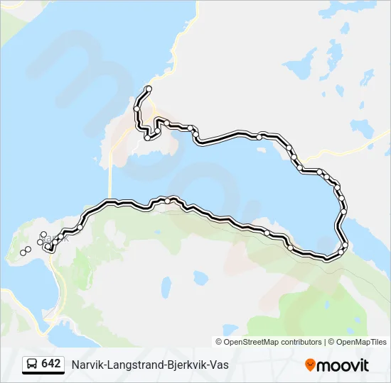 642 Bus Line Map