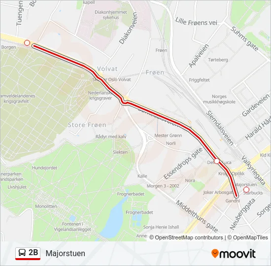 2B Bus Line Map