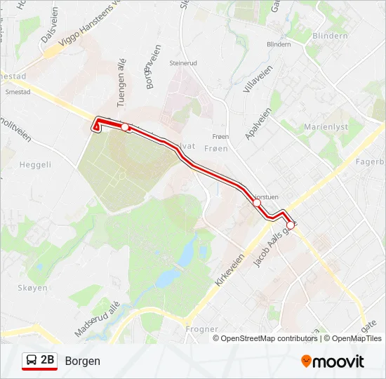 2B Bus Line Map