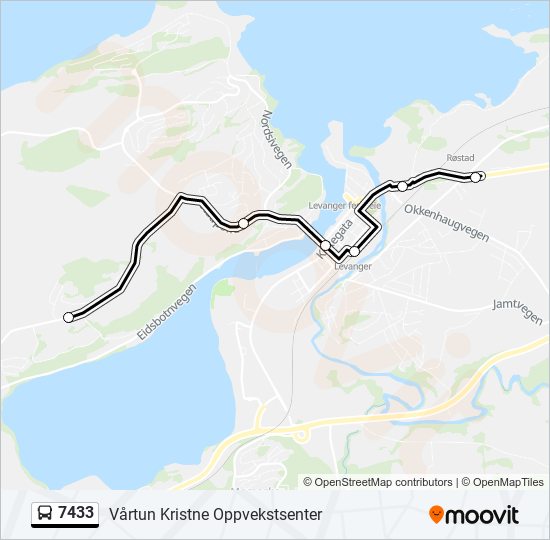 7433 bus Line Map