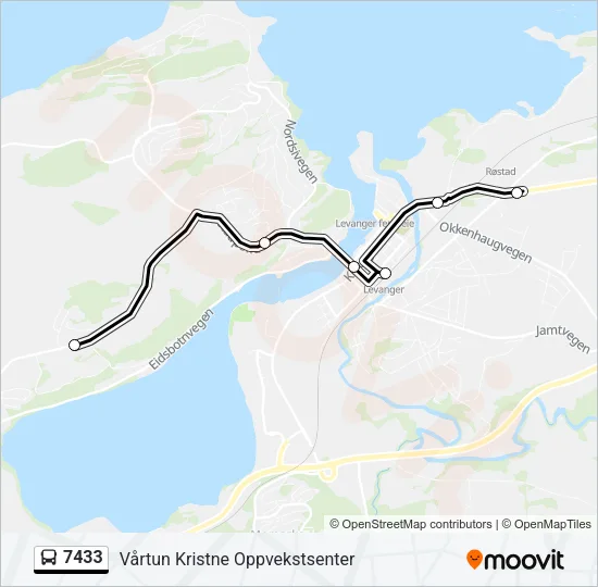 7433 Bus Line Map