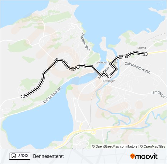 7433 bus Line Map