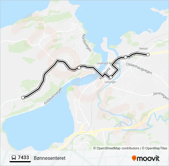 7433 Bus Line Map