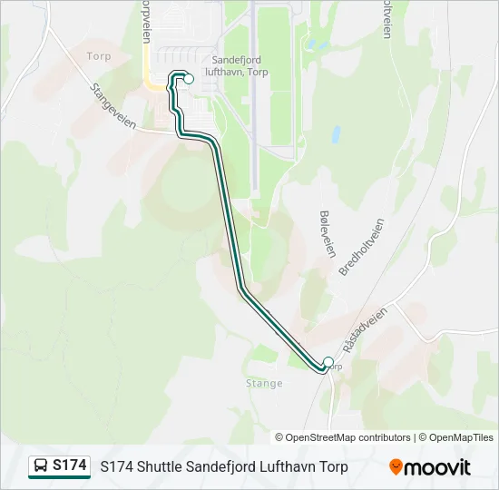 S174 Bus Line Map