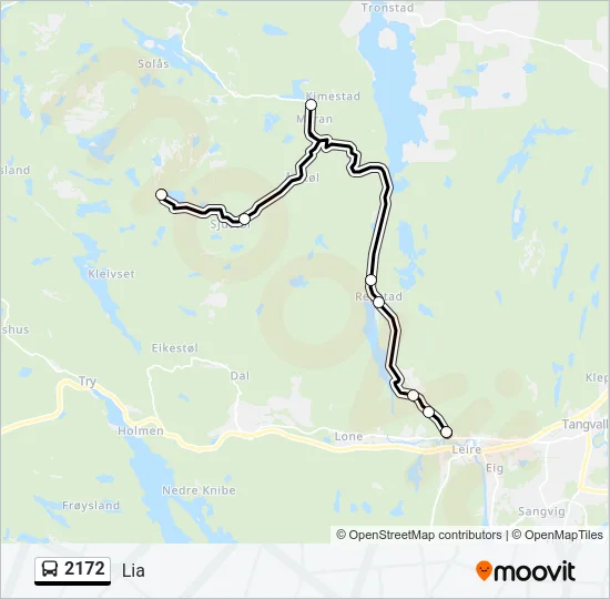 2172 Bus Line Map