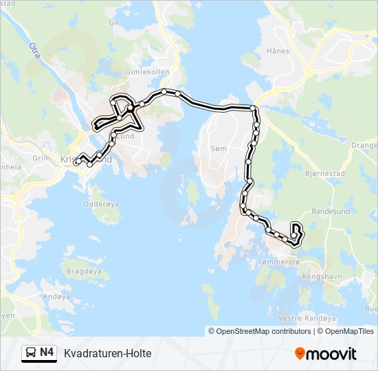 N4 bus Line Map