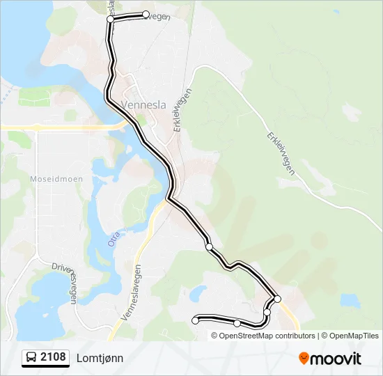 2108 Bus Line Map