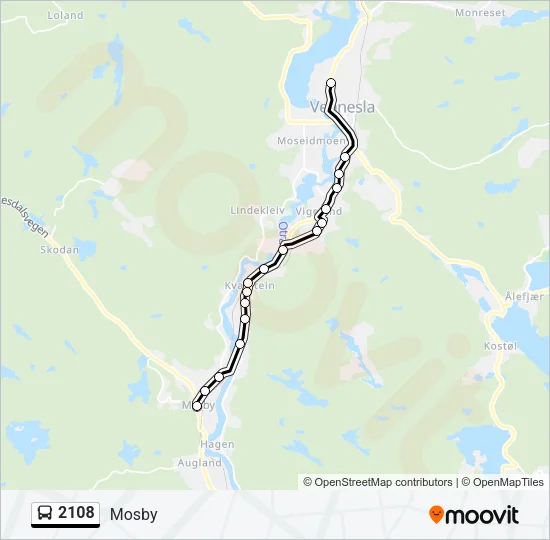 2108 Bus Line Map