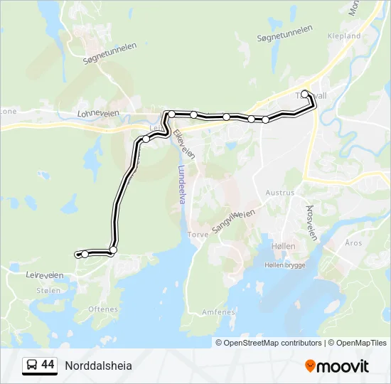 44 Bus Line Map