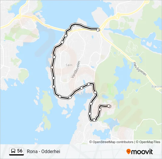 56 Bus Line Map