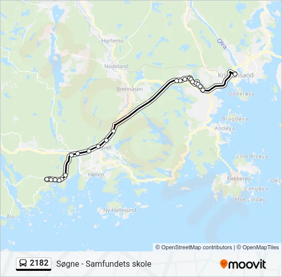 2182 Bus Line Map