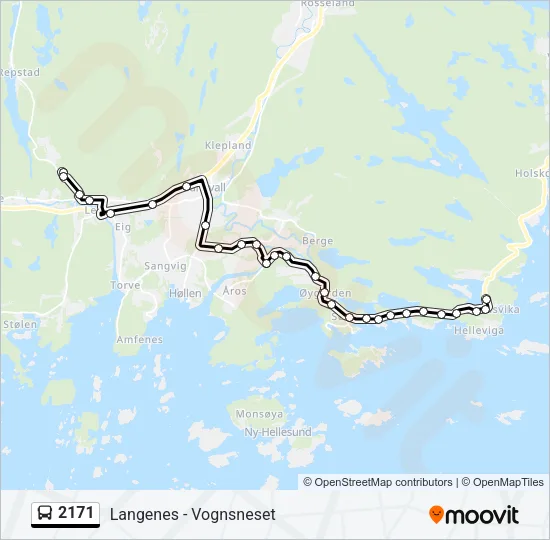 2171 Bus Line Map