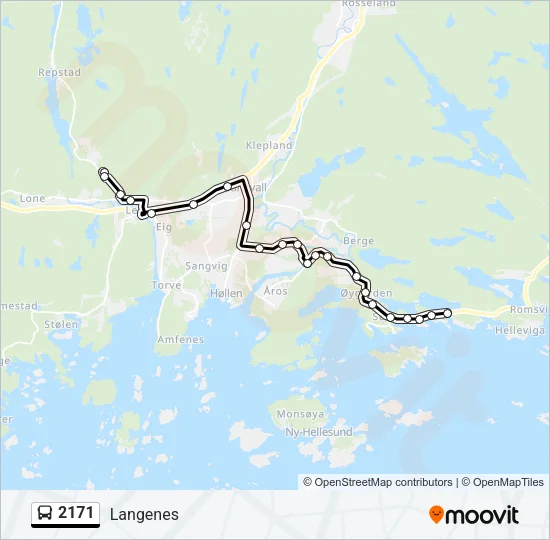 2171 Bus Line Map